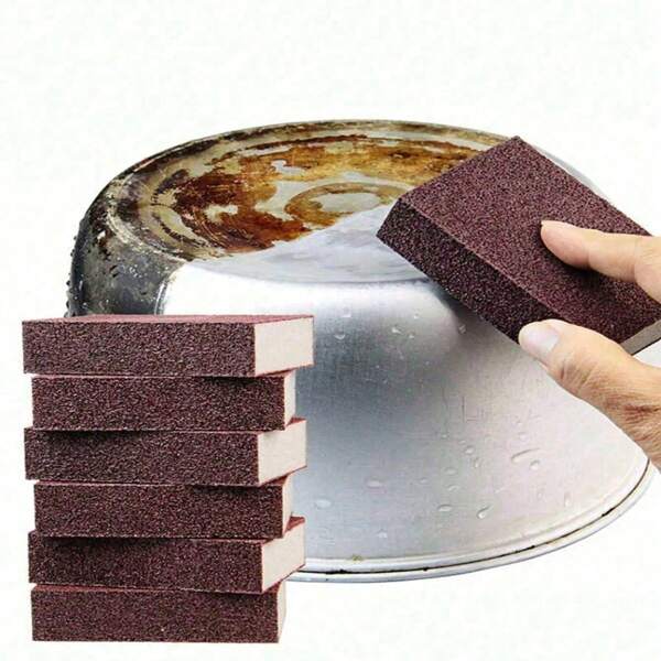 1/3 piezas Esponja abrasiva de esmeril con diamante, herramientas de limpieza de cocina, bloque de esponja abrasiva quitaóxido para ollas y sartenes