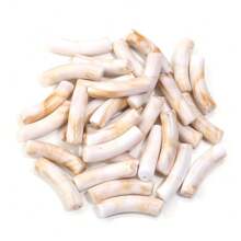 30pcs/Pack Acrylic Bicolor Cloud Shaped Curved Beads, 31X8mm, Minimalist Luxury Bracelet Necklace DIY Jewelry Making Accessories