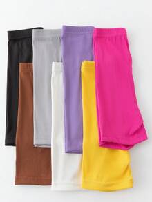 paquete de 7 polainas de 3/4 para niñas, apropiado para edades de 3 a 12 años, para todas las estaciones - Multicolor - Ver 10