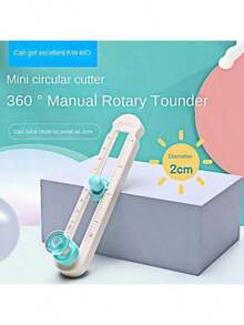1 Piece Of 360° Mini Circular Cutter, With A Diameter Range Of 2-20 Cm. Craft Supplies, 360° Adjustable Cutter, Back To School, Stationery, School Essential. It Is A Lightweight Rotating Compass And A DIY Card Cutting Tool, Suitable For Study And Office Use. - Multicolor - View 4