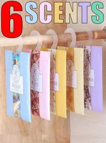 3/6/12pcs, Hanging Wardrobe Scented Sachet, Wardrobe Odor Removal Scented Bag, Portable Sachet, Wardrobe Air Fresheners, Household Gadgets,1/24/36pcs, Apartment Essentials, Back To School,Supplies,Aromatherapy,House Freshener,Diffuser,Gift,Home Decor