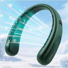 Portable Neck Fan, Hands-Bladeless Fans, 360 ° Airflow, 4000 MAh Battery Operated Wearable Personal Fan, Twistable, Rechargeable Fans Outdoor Indoor, Birthday Gifts Men Women-Black