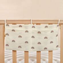 1 Stück Cartoon Aufbewahrungstasche, Hängende Organizer mit 2 Taschen für Bettkopfseite, Wickeltücher Windeln Hängetasche mit Mehrfachfunktion für Baby Kinderbett & Spielsachen