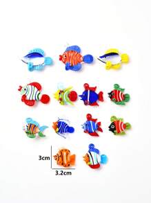 1/5 piezas Decoración de vida marina pintada a mano de cerámica esmaltada multicolor, apta para manualidades DIY como colgantes, collares, pendientes, llaveros, correas de teléfono como regalos para familiares, parejas y amigos