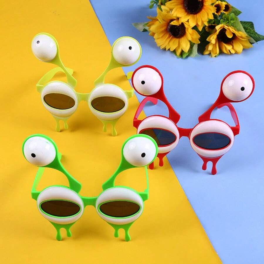 1pc Funny Alien Big Eye Photo Prop Glasses, Snot Bug Shaped Novelty Sunglasses, Suitable For Birthday, Party, Amusing Events (Slight Color/Product Variations May Occur Between Batches, But Won't Affect Normal Use)