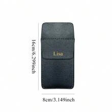 1pc's Unique And Exclusive Custom Letter And Case Name Design, Nurse Pen Case In Moranti Color Pu Leather, Simple And Fashionable Double-Layer Anti-Ink Leakage Pocket, Doctor's Thickened White Coat Work Uniform, Student And Teacher's Special Storage Pen Case, Back-To-School Season, School Supplies - Multicolor - View 8