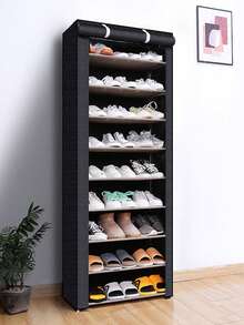 6/8/10 couches Meuble à chaussures avec housse anti-poussière, étagère à chaussures en tissu non tissé économe en espace, grande capacité, facile à assembler, meuble à chaussures portable, convient à divers scénarios tels que l'entrée, le rangement, la maison et le dortoir, organisateur de chaussures, rangement de chaussures, meuble à chaussures, décoration de la pièce, étagère, étagères, simplement, vacances de printemps, vibrations boho opulentes, style premium, fête des mères, fête nationale de l'Arabie saoudite