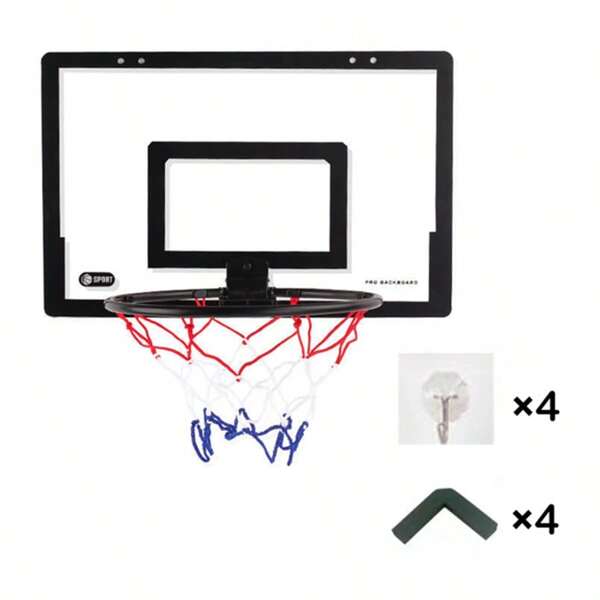 Aro de baloncesto mini, aro de baloncesto de pared plegable sin puntos para interiores