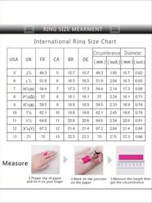 3 PC/Set Elegant Cubic Zirconia Ring For Women For Valentine's Day Gift Wedding Anniversary Party Jewelry