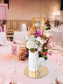 5/10 pièces Miroirs ronds en acrylique, miroirs décoratifs mini dorés de 20 cm/30 cm, assiettes de miroirs ronds convenant pour mur de la maison, table à manger, mariage, fête, Noël, épaisseur de 2 mm - Multicolore - Voir 5