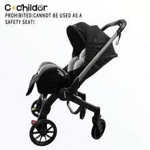 Portable Baby Stroller, Lightweight And Foldable, Metal Frame, Adjustable Seat Angle, Push Both Directions, Adjustable Sunshade Roof | Perfect For Travel And Outdoor Use, - Available In Multiple Colors, Black/Pink/Green - 黑色 - 查看 1
