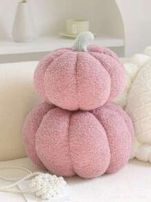 Thanksgiving Pumpkin Throw, Fluffy Stuffed 3D Pumpkin Pillow Plush, For Halloween, Thanksgiving, Home Decor, Sofa Decor, Party Decor, Pink Halloween Decor (Pink,11Inch)