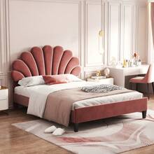 Bed Frames - Bean Paste Red + Upholstered - View 2