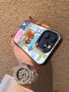 1 件定制照片和文字蝴蝶保护软手机壳，兼容三星 S25/S25 Ultra/S25 Plus，兼容 11/12/13/14/15/16 Pro/16 Plus/16 Pro Max/16E 等型号，送给朋友、返校的好礼物 - 黑色 - 查看 3