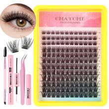 Single Cluster C Curved False Eyelashes Set 10-20mm Segmented Grafting Dense Eyelashes False Eyelashes Halloween Lash Clusters Lash Clusters Kit - DIY-sET-326 - View 3