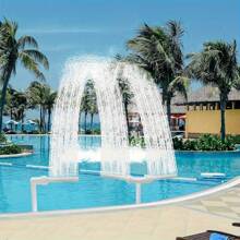 2-In-1 Adjustable 360° Rotating 350° Tilting Pond Fountain - Above/Below Ground Dual Spray Function, Durable Outdoor Garden Decor Water Feature, Flexible Rotating Mechanism