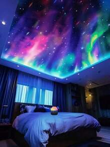 1pc Galaxy Projector, Starry Night Light, USB Powered, Auto Rotation, Fantasy Theme, Bedroom Decor, Ideal For Christmas, Camping, Wedding, Halloween, Tabletop Lighting