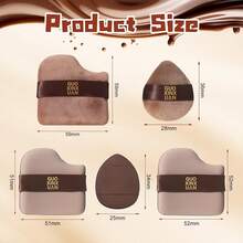 2盒12个装郭晓牛巧克力色速效粉底海绵套装，粉底海绵、气垫粉扑、迷你粉扑套装，价格实惠，适合情人节、旅行、旅行必备、房间装饰、情人节礼物、廉价好物、房间、1美元商品、度假必备、女士礼物、卧室、情人节、99美分 - 1 - 查看 6