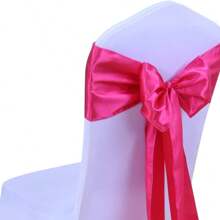 20pcs Satin Chair Sash Bows, 7" X 108", Universal Chair Covers Suitable For Weddings, Engagements, Parties, Banquets, Birthdays, Baby Showers, Christmas, Thanksgiving, Graduations And Other Celebrations. Ideal For Wedding Receptions, Banquets, Parties, Birthday Celebrations, Baby Showers, Graduation Ceremonies, Event Decorations