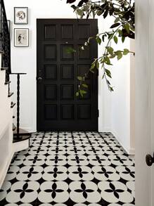6 PCS Vinyl Floor Tiles, Removable And Waterproof Flooring Tiles For Renters, Stick On Floor Tiles For Bathroom
