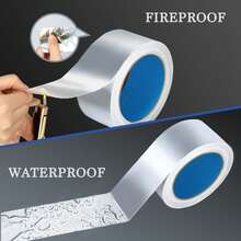 专业级铝箔胶带，2 英寸 x 30 英尺（10 码长），厚 5.3 毫米（2.4 毫米铝箔和 2.9 毫米背纸），适用于暖通空调、管道、金属修复、加热电缆应用等 - 銀色 - 查看 8