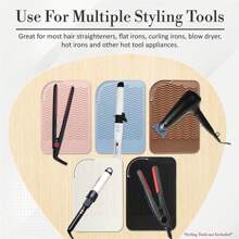 Hot Styling Tool Mat, Universal Size Hair Straightener And Curling Iron Heat-Resistant Mat For Storage And Travel, Hot Styling Tool Mat, Heat Resistant Silicone Hair Styling Mat Storage Heat Insulation Pad For Hair Straighteners, Flat Irons, And Curling Irons, Protect Your Hair Styling Tools With This Non-Slip Silicone Heat Insulation Pad For Restaurant Hotel Commercial
