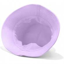 Unisex Reversible Bucket Hat For Beach And Fishing - Light Purple - View 2