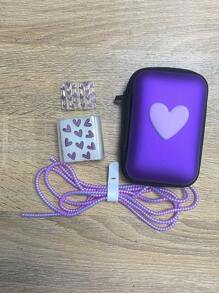 1 Set: Protector de cable de carga rápida de 20W compatible con iPhone + Caja protectora de material EVA para auriculares y cable de datos, accesorios a prueba de caídas y golpes para cargador Nan, accesorios para teléfonos