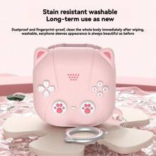 Silicone Case Compatible With Samsung Galaxy Buds/Buds2/Buds Pro/Buds2 Pro/Buds FE, Cute Cat Design, All-Around Scratch-Resistant, Durable Protection