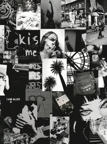 50/150pcs Black & White Artistic Atmosphere Photo Stickers, Personalized Artistic Style, Waterproof PVC Material, Suitable For Helmet Decoration, Car Decor, Party Decor, Labels, Self-Adhesive Stickers, Scrapbooks, Laptops, Luggage, Guitars, Water Bottles, Phone Cases, Urban Youth Fashion Decor