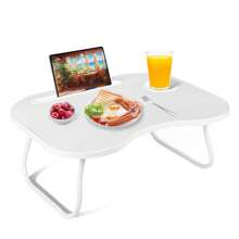 DESTINYGEARS Lap Desk For Laptop Bed Trays For Eating And Laptops Bed Table Tray Breakfast In Bed Tray With Legs Lap Trays For Adults Lap Table Laptop Stand TV Trays For Bed With Cup Holder/Drawer For Sofa/Couch On Low Sitting Floor Portable Foldable