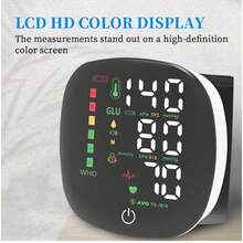 Nuovo strumento per la misurazione della pressione sanguigna da polso, sfigmomanometro elettronico di grado medico con display a LED