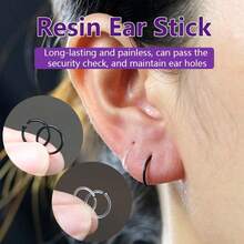 透明耳环，塑料耳环，简单隐形耳环，用于耳部感染，新款耳洞