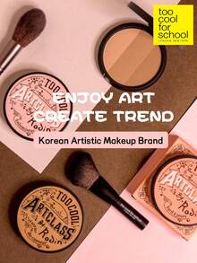 Too Cool for School K-Beauty Matte Powder Contour Palette,With 1 Brush Giveaway, Light, Smooth, Velety Texture ,With Mirror, Slimming Facial Nose, Natural Gradation, Bronzer Contour Palette, K-Beauty - #2 Morden Beige - View 8