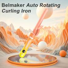 1 Inch Rotating Curling Iron - Belmaker Beach Hair Automatic Curling Iron, Upgraded Professional Tourmaline Ceramic Automatic Curling Iron, 30 Seconds Heating Function For All Hairstyles - Gift For Girlfriends, Mothers Curling  Iron Comfort Orange-Brand Promotions
