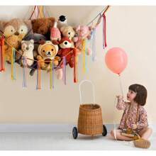 Organizador de animales lindos, soporte de peluche para decoración del hogar en dormitorio y sala de estar, red de esquina, muñeco de peluche en forma de triángulo para almacenamiento, hamaca, hamaca para almacenamiento de animales de peluche, hamaca grande para muñecas, red decorativa para habitación de animales de peluche