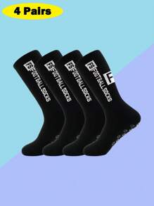 4 pares de calcetines de fútbol/baloncesto para hombre con almohadillas de agarre antideslizante, calcetines deportivos atléticos