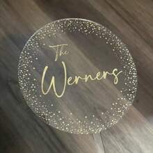 Personalized Cake Topper, Custom Cake Topper, Engraved Clear Acrylic, Wedding Gift Keepsake, Anniversary Cake Topper, Bridal - Multicolor - View 12