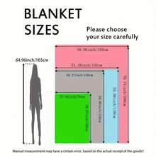 Contemporary Flannel Throw Blanket With Leaf Character Design - Digital Print, Polyester, All-Season Knitted Blanket For Home Decor, Office, And Outdoor Camping - 60*80inch(150*200cm) - View 2