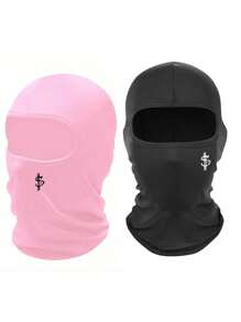 2pcs Unisex Balaclava Ski Mask, Sun Protection And Windproof, Suitable For Daily Use, Outdoor Travel, Hiking, Skiing