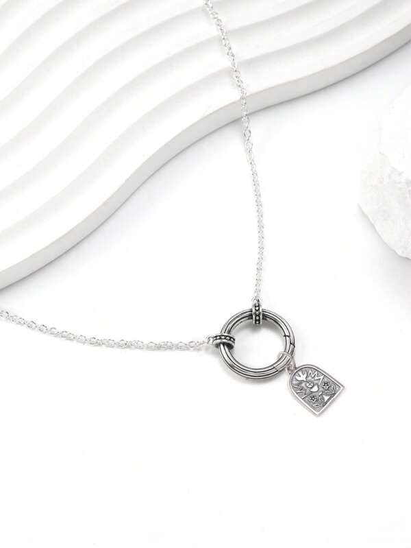 1pc Simple Unique 925 Sterling Silver Light Cable Chain Reach For The Confirmation Charm Bracelet Necklace DIY Pendant Women Fine Jewelry Gift