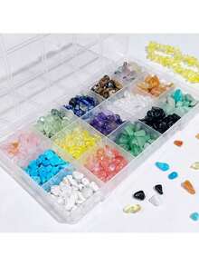 450 szt. 15 kolorów asymetrycznych koralików elementy biżuterii do biżuterii i bransoletek DIY - Wielokolorowe - Zobacz 5