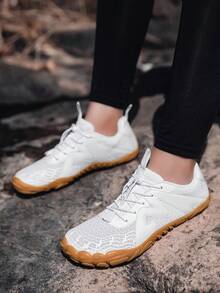 Zapatos de senderismo cómodos, transpirables y de suela blanda, el nuevo favorito para viajes al aire libre de las mujeres, con un diseño moderno y práctico. - Blanco - Ver 4