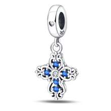 1 Unidade Colar Pingente de Prata Esterlina 925 Criativo DIY: De Anjos Inocentes a Símbolos Misteriosos, Decorar Estilo Exclusivo, Design de Nicho! Interpretando Engenhosidade Única em Prata e Azul, Cada Peça Tem Uma História Única, Fazendo Joias Exquisitas e DIY Seus Próprios Encantos...