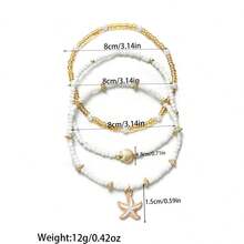 6pcs Bridal Fashion Jewelry Set Unique Summer Ocean Vacation Style Mini Faux Pearl Shell Faux Faux Pearl Necklace Bracelet Set, Sexy And Elegant, Perfect For Women's Daily Holiday Wear,Wedding, Party Dress Up