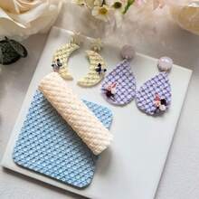 Boho Polymer Clay Texture Roller, Flowers Leaf Geometric Pattern Texture Roller For Jewelry Making, Work With Polymer Clay Cutters, Jewelry Making Supplies - Textured Roller - View 9