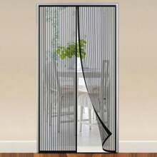 New Magnetic Fly Screen Door Curtain, Full Magnetic Strip, Self-Adhesive, Suitable For Living Room, Bedroom, Prevents Mosquitoes, No Drill Required, Curtain Divider, Summer
