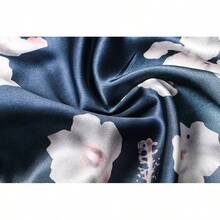 DandyChic Women's Long Floral Satin Robes Imitation Silk Sleepwear Bridal Dressing Gown For Bridesmaid Nightgownhalloween - 百合 - 查看 8