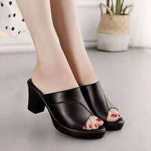 Sandalias de tacón para mujer - Negro - Ver 5