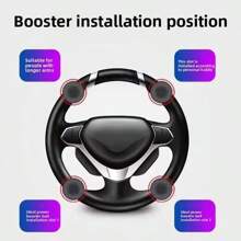 1pc Easy-Grip Silicone Steering Wheel Knob 360° Smooth Rotation One-Hand Operation With Built-In Metal Bearing & Non-Slip Grip